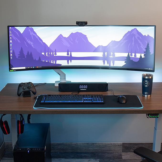 Ergotron – HX Single Ultrawide Monitor Arm with HD Pivot, VESA Wall Mount – for 1000R Curved Monitors Up to 49 Inches, 28 to 42 lbs – HD Pivot, White