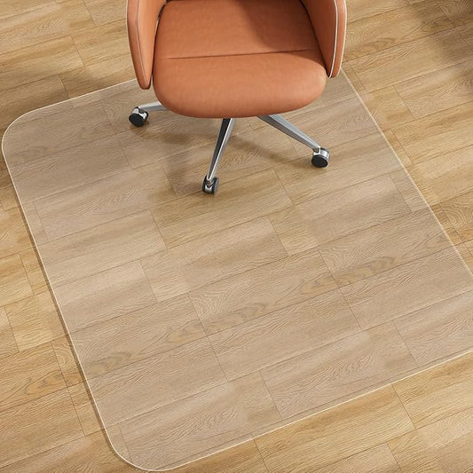 48" X 48" Office Chair Mat for Hardwood Floor, PVC Clear Desk Chair Mat for Hard Floors - Can't be Used on Carpet