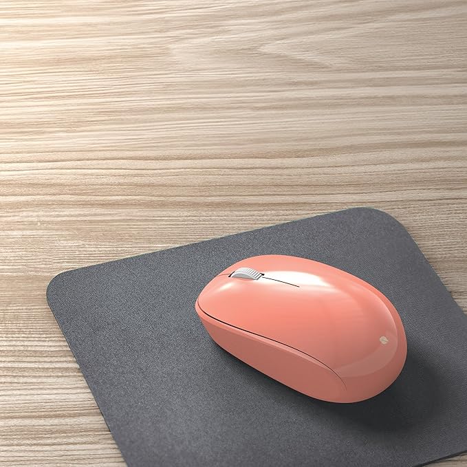 Incase Bluetooth Mouse - Designed by Microsoft - Compact, Comfortable, Right/Left Hand Use, 4-Way Scroll Wheel, Wireless Bluetooth Mouse for PC/Laptop/Desktop, Mac/Windows Computer (Peach)