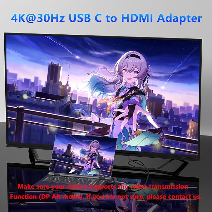 USB C to Ethernet Adapter, 6-in-1 USB C to HDMI Docking Station, MultiPort Docking Station for Dell/HP/Mac Laptop, 4K@30Hz 85W, Gigabit Ethernet Adapter, 100W PD Charging, USB A 3.0 Data Ports