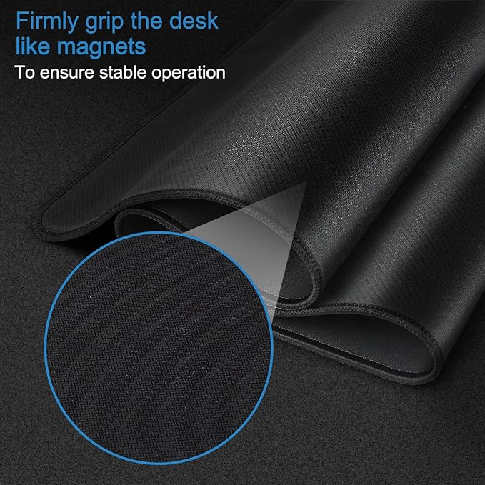 Extra Large Mouse Pad 31.5 x 11.8 in, Gaming Mousepad with Stitched Edges, Premium Microfiber Cloth Surface, Waterproof Non-Slip Base Keyboard Desk Mat for Home Office Gaming, Black