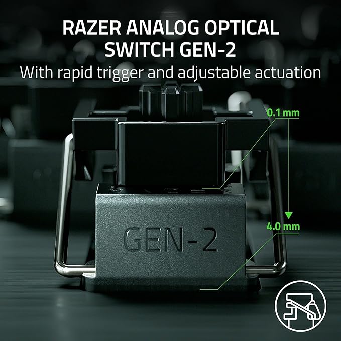 Razer Huntsman V3 Pro TKL Esports Gaming Keyboard: Analog Optical Switches Snap Tap - Rapid Trigger - Adjustable Actuation - Media Keys & Dial - PBT Keycaps - Counter-Strike 2 Edition