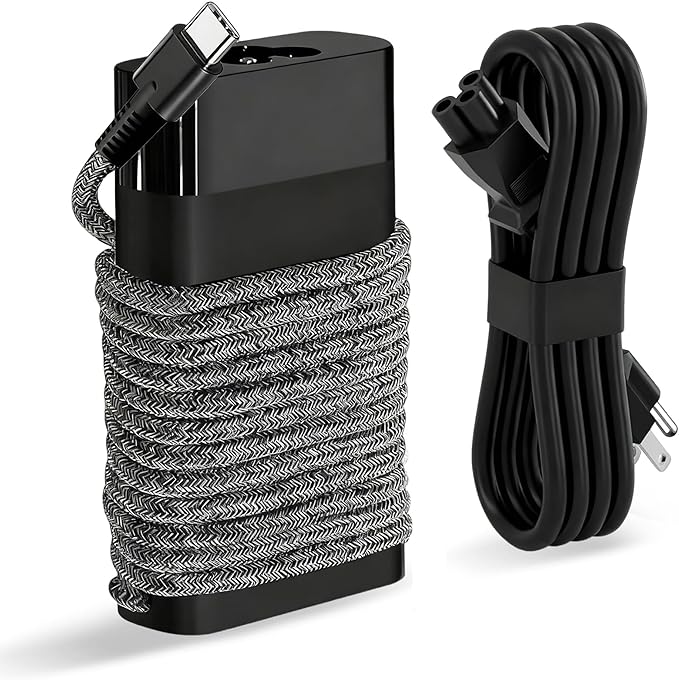 QFA New Slim 65W USB C Laptop Charger Compatible with HP Spectre x360,Envy,Chromebook,Elitebook X360,Pavilion, Elite x2 Travel Type C Fast Power Cord AC Adapter
