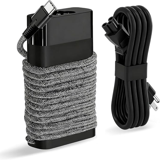 QFA New Slim 65W USB C Laptop Charger Compatible with HP Spectre x360,Envy,Chromebook,Elitebook X360,Pavilion, Elite x2 Travel Type C Fast Power Cord AC Adapter