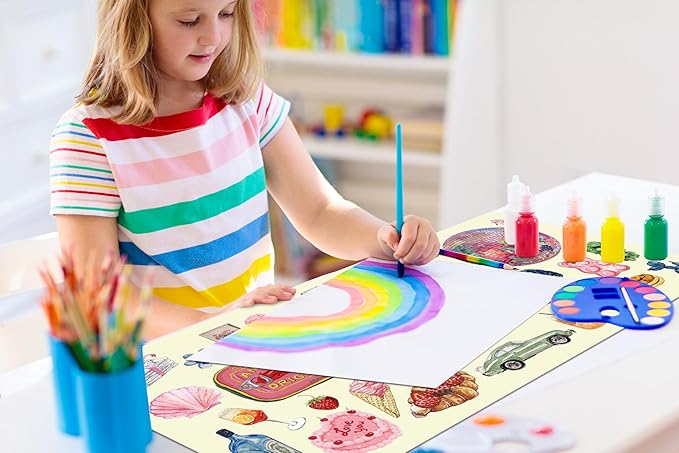 Cute Girly Desk Mat, Birthday Gifts for Women, PU Leather Desk Pad, Waterproof Computer Desk Protector Large Mouse Pad for School Office Home 31.5" x 15.7"