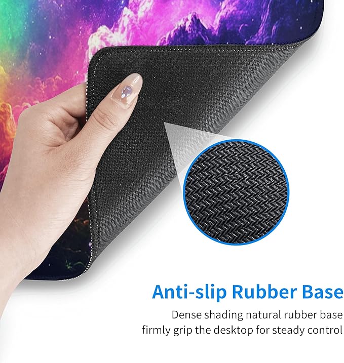 Colorful Clouds Desk Mat Large Gaming Mouse Pad Colorful Clouds Extended Mousepad Big in Laptop Computer Mouse Keyboard Mat for Office Desk Decor 31.5x12 in