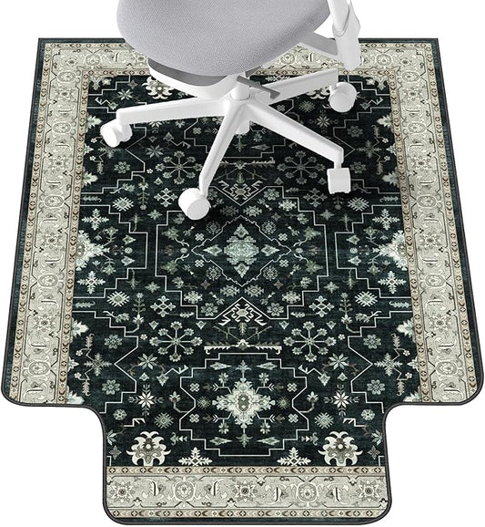 Office Chair Mat for Hardwood Floor & Tile Floor,36"X 48" Heavy Duty Desk Chair Mat for Hard Floors, Under Desk Rug for Rolling Computer Chair,Anti Slip,Low Pile Carpet Protector-Convex Frame