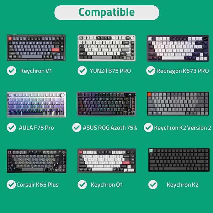 GEEKRIA 75% Keyboard and Mouse Combo Carrying Case, Compatible with AULA F75 Pro/S75 PRO, Keychron K2 Version 2/Q1 HE, ASUS ROG Azoth 75%, Redragon K673 PRO, 84 Keys Hard Shell Travel Bag