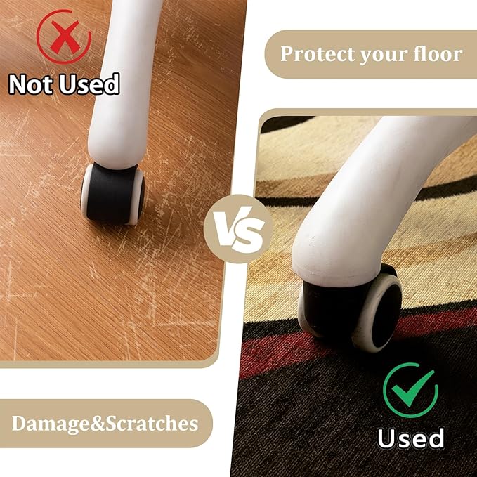 Office Chair Mat for Hardwood Floor, 48"x36" Easy Glide Computer Desk Mat Protector for Rolling Chair Under Desk Rug Nonslip Backing, Machine Wash, (Modern)