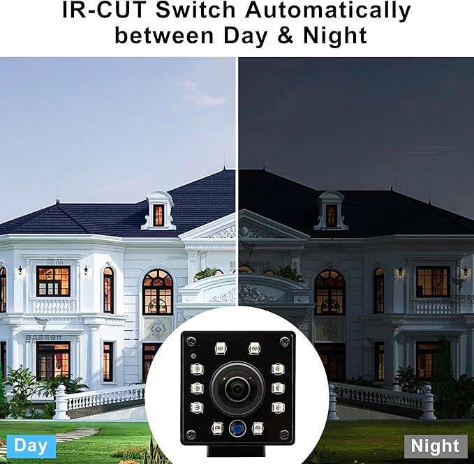 1080P Day&Night Vision USB Camera with Auto IR-Cut Switching, 166Degree Fisheye Lens Wide Angle Webcam, OV2710 30FPS/60FPS/120FPS High Speed Security Camera Plug&Play for Remote Monitoring/3D Printer