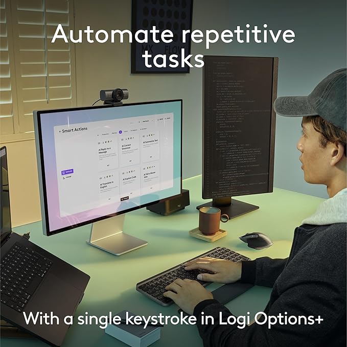 Logitech MX Keys S for Mac, Wireless Keyboard, Fluid, Precise Laptop-Like Typing, Programmable Keys, Backlit, Bluetooth USB C Rechargeable for MacBook Pro, MacBook Air, iMac, iPad - Pale Grey