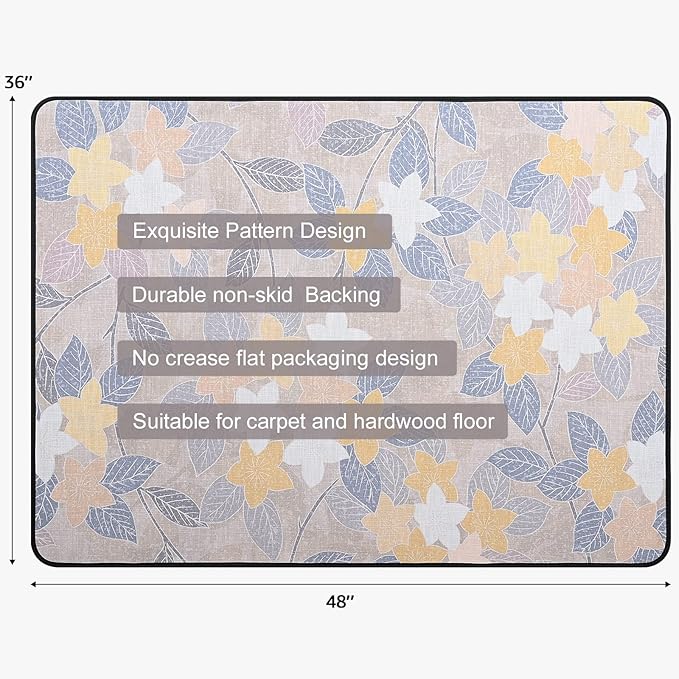Placoot Office Chair Mat for Carpet & Hardwood Floors, 48" x 36" Highly Premium Quality Floor Mat, Desk Chair Mat for Carpeted Floors and HardwoodFloor for Home Office
