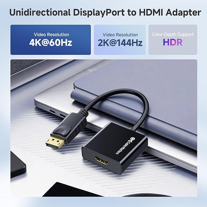 Cable Matters Active DisplayPort to HDMI Adapter (Active DP to HDMI Adapter) Supporting Eyefinity Technology and 4K Resolution