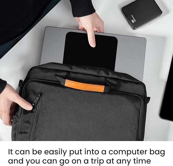 Small Mouse Pad 6 x 8 Inch, Horizontal and Vertical Flexible use. Great for Traveling, Wireless laptops, Keyboard Trays, Offices, etc. (Black)