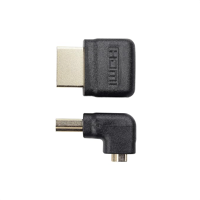 Cable Matters 2-Pack Right Angle HDMI Adapter with 4K 60Hz and HDR Support, 90 Degree HDMI Right Angle Adapter, Black