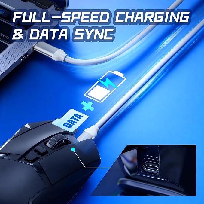 USB-C Charging Adapter Compatible with Logitech G903 Wireless Gaming Mouse | No Dock,Micro-USB to Type-C Converter | Compact & Lightweight Design | Charging & Data Transfer | Model-Specific
