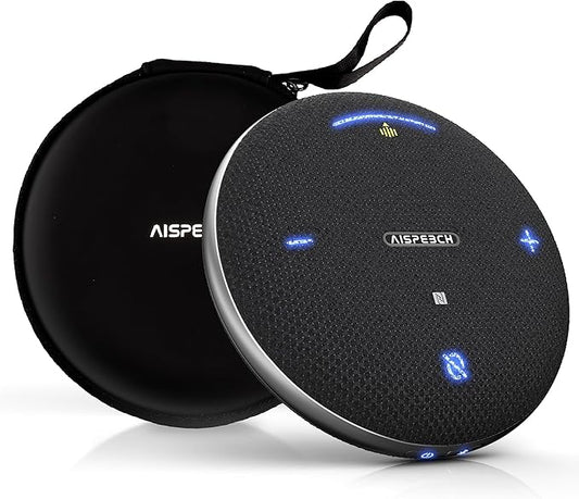 M4 Pro Speakerphone, Conference Microphone with Directional Voice Pickup, Enhanced Voice Pickup, AI Transcription, AI Noise Reduction, USB C, Bluetooth Speakerphone for Personal Workspaces