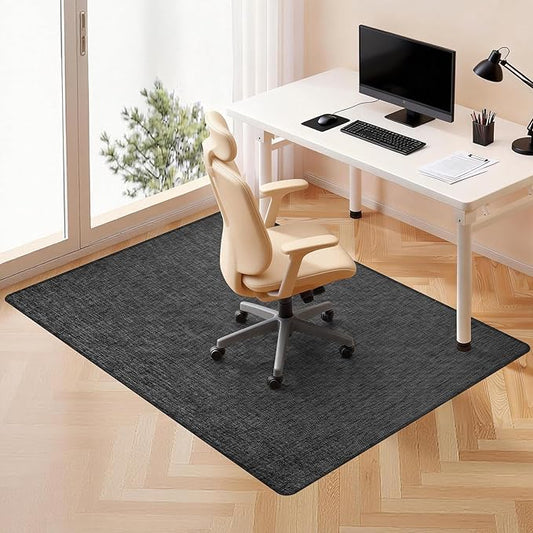 Office Chair Mat,36"x48" Anti-Slip Waterproof Hardwood Floor Chair Mat,Heavy Duty Floor Protector Rolling Chairs for Home Office(Black)
