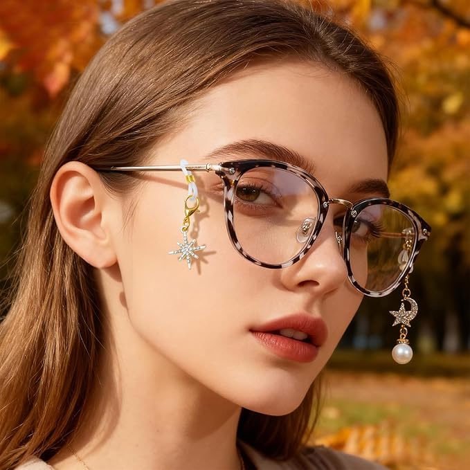 Cyxus Blue Light Glasses for Woman with Chain Fashionable Computer Glasses on Office Reduce Eye Strain Anti Migraine Great for Working Reading Gaming