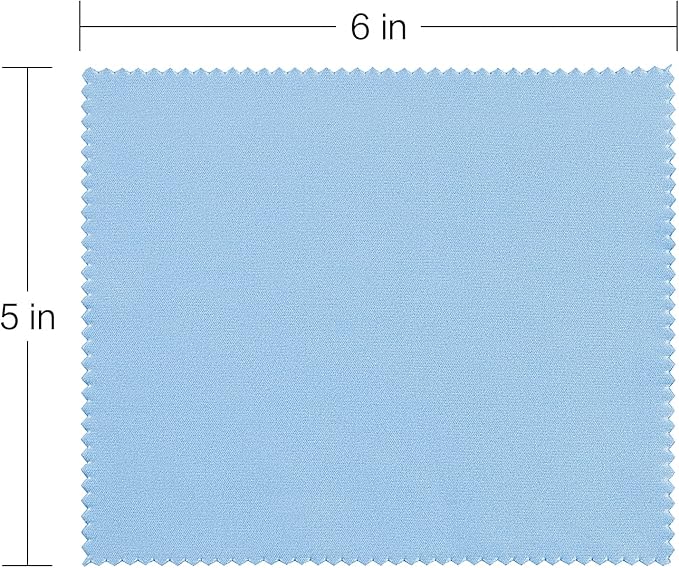 Eyeglass Cleaning Cloth Glasses Cleaner 12Pack Microfiber Lens Cleaner Eyewear Sunglass Wipes for Glass Jewelry Screen Camera Lint Free Thick 5x6 Inch (Blue, 5x6)