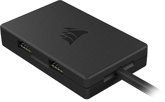 Corsair Internal 4-Port USB 2.0 Hub - 4X 9-Pin USB 2.0 Ports - Easy Magnetic Installation - Compatible with Most Intel® and AMD® Motherboards - Black