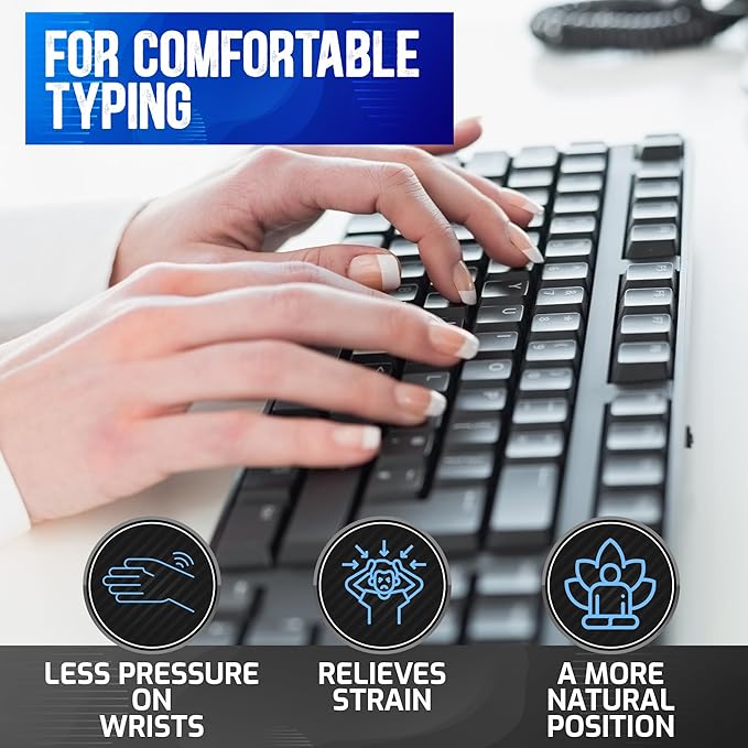 Computer Keyboard Feet Replacement 2 Pcs - Rubber Grip Small Ergonomic Tilt Stand Clips to Prop Up Keyboard Legs - for Logitech K120, K260, K270, K330, K345, K350, K360, K520, K835, K850 and More