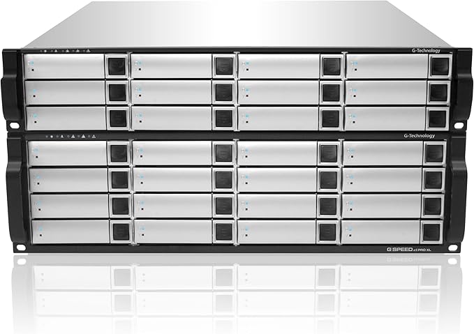 G-Technology G-SPEED eS PRO XL 24TB High Speed Mini-SAS 2U Rackmount RAID Array for Video Editing Applications with PCIe x8 Mini-SAS RAID Controller 0G01775