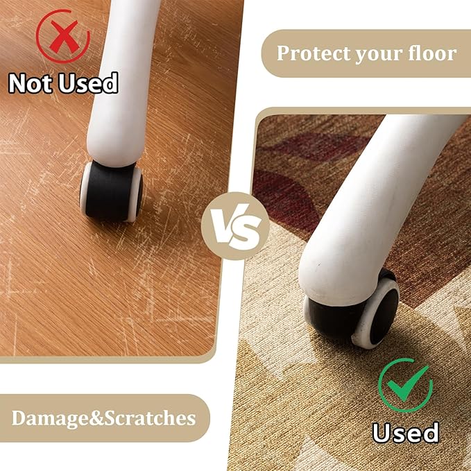 Office Chair Mat for Hardwood Floor, 48"x36" Easy Glide Computer Desk Mat Protector for Rolling Chair Under Desk Rug Nonslip Backing, Machine Wash (Modern)