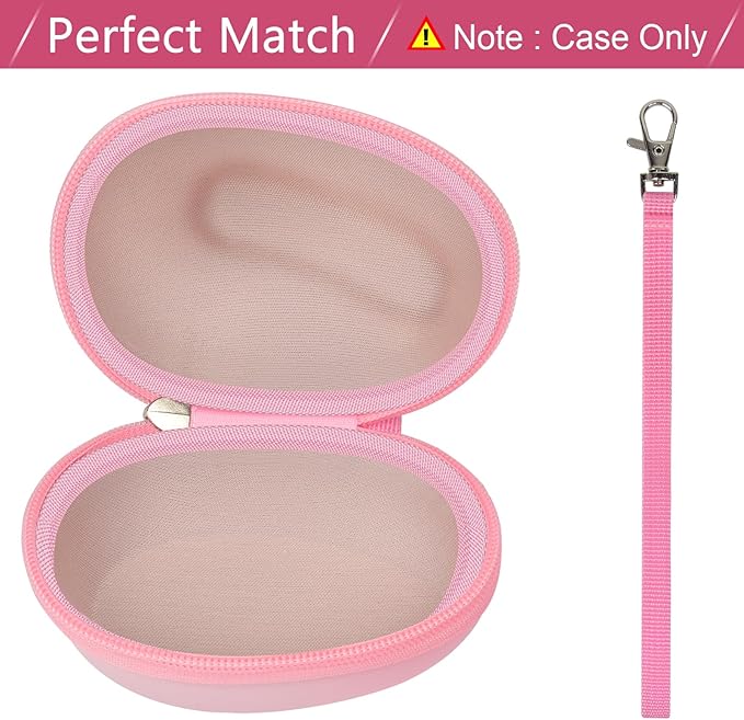 ANKHOH Case for Logitech Lift Vertical Ergonomic Mouse, Hard EVA Storage Box for Logi Wireless Bluetooth Upright Device, Travel Carrying Bag Accessories for Office (Bag Only, Pink)