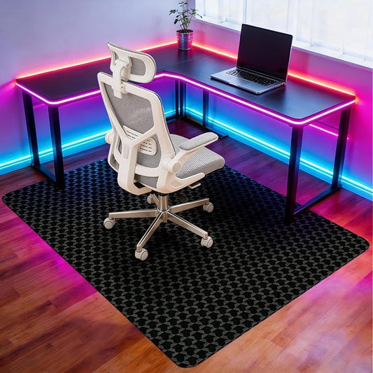 Vicwe Office Chair Mat for Hardwood Floor, 63" x 51" Large Chair Mat, Gaming Chair Mats for Hardwood, Easy Glide for Chairs, Multi-Purpose Floor Protector Desk Chair Mats for Home Office