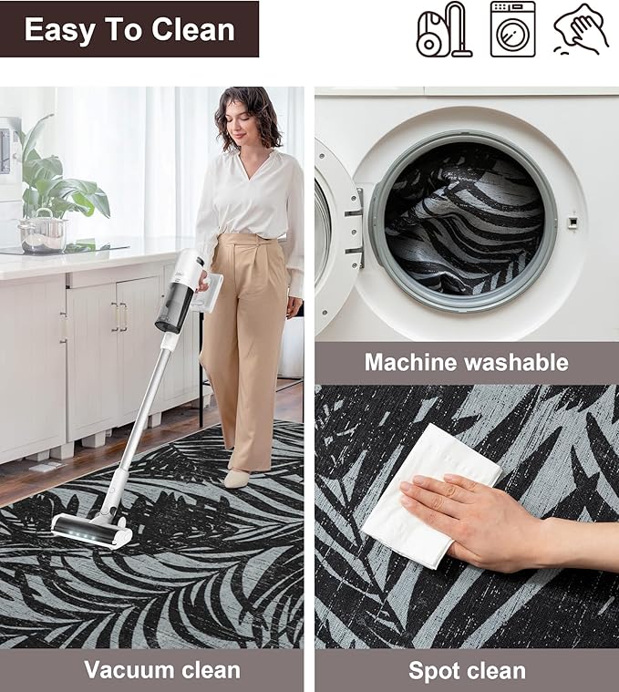 chakme Office Chair Mat for Hardwood Floor, 60"x45" Easy Glide Computer Desk Mat Protector for Rolling Chair Under Desk Rug Nonslip Backing, Machine Wash, (Leaf)