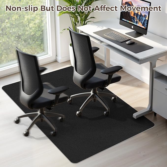 Office Chair Mat,Hard Floor Chair Mat Suitable for Hardwood and Tile Floors,Large Non-Slip Floor Protection Mat,Does Not Pill,Black(40"x55")