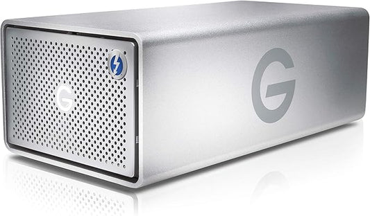 G-Technology 36TB G-RAID with Thunderbolt 3, USB-C (USB 3.1 Gen 2), and HDMI, Removable Dual Drive Storage System, Silver - 0G10810-1