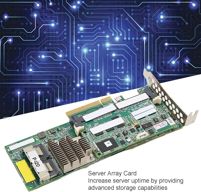 Server Array Card P420 1GB FBWC 6GB 2 Port SAS Controller Advanced Storage Capabilities High Performance Data Protection for ProLiant Gen8 Rack and Tower Servers Durable PCB