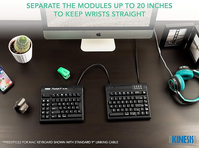 KINESIS Freestyle2 USB Keyboard for Mac (9" Standard Separation), Black
