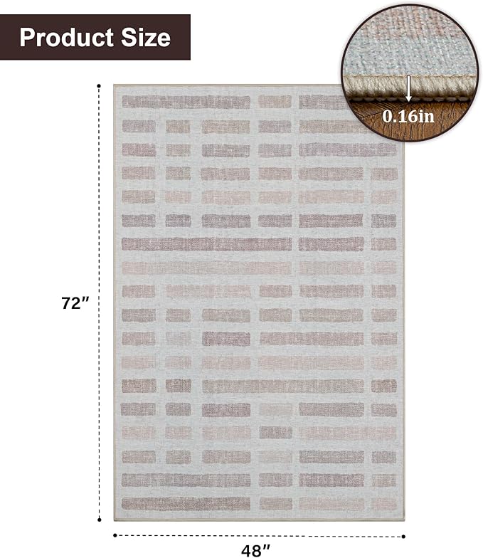 chakme Office Chair Mat for Hardwood Floor, 72"x48" Easy Glide Computer Desk Mat Protector for Rolling Chair Under Desk Rug Nonslip Backing, Machine Wash, (Plaid)