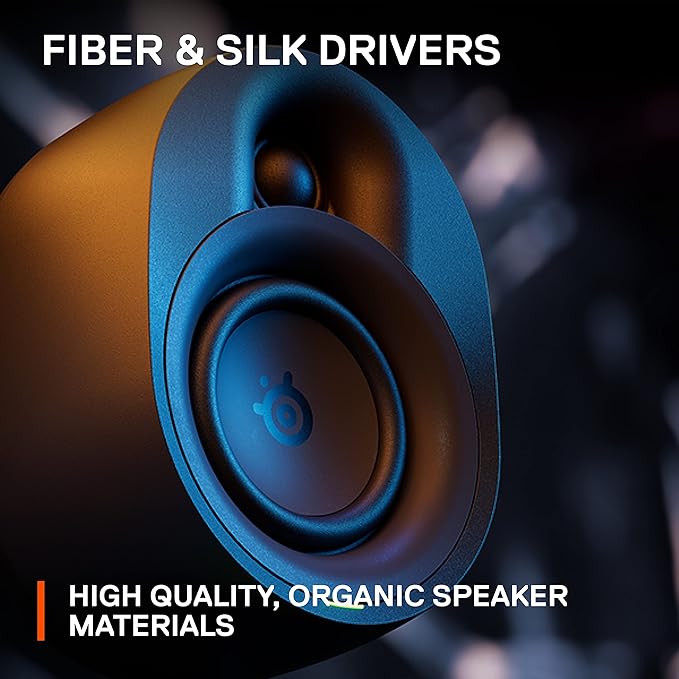 SteelSeries Arena 7 RGB Illuminated 2.1 Gaming Speakers with Powerful Bass, Subwoofer, and Bluetooth - For PC, PlayStation, Mobile