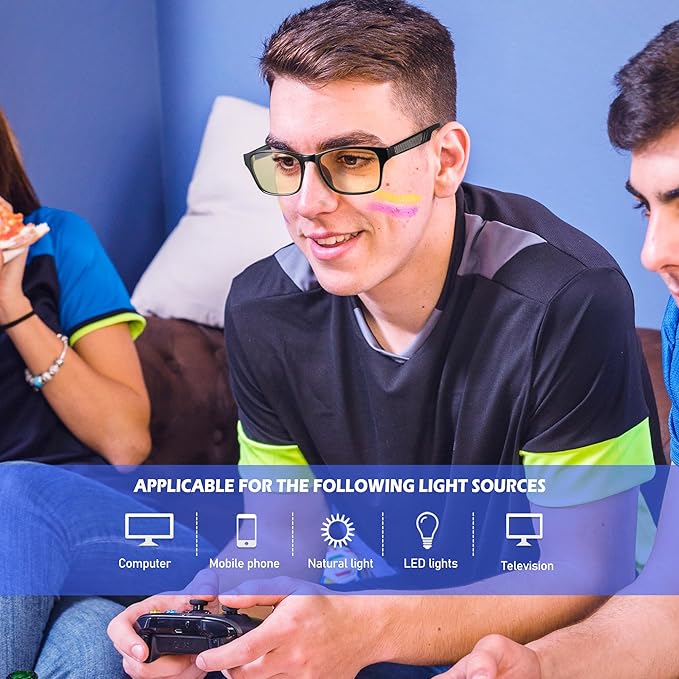ANYLUV Blue Light Glasses Men Women Computer Gaming Glasses Anti Eyestrain Lightweight Blue Light Blocking Glasses