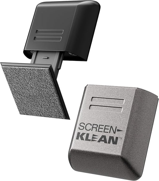 CarbonKlean ScreenKlean Tablet Screen Cleaner - Compatible with iPad, Android & Amazon Tablet - with Carbon Microfiber Tech-Electroplated Silver-1 Count (Pack of 1)