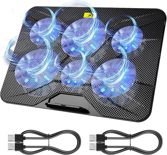 AICHESON 003 Blue Laptop Cooling Pad and 2 USB A to A Cables Set