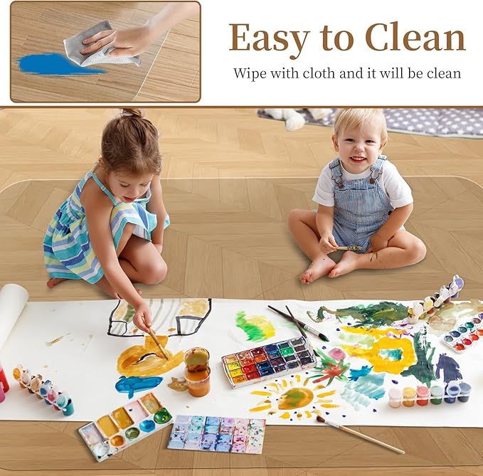 53" X 45" Office Chair Mat for Hardwood Floor, PVC Clear Desk Chair Mat for Hard Floors - Can't be Used on Carpet