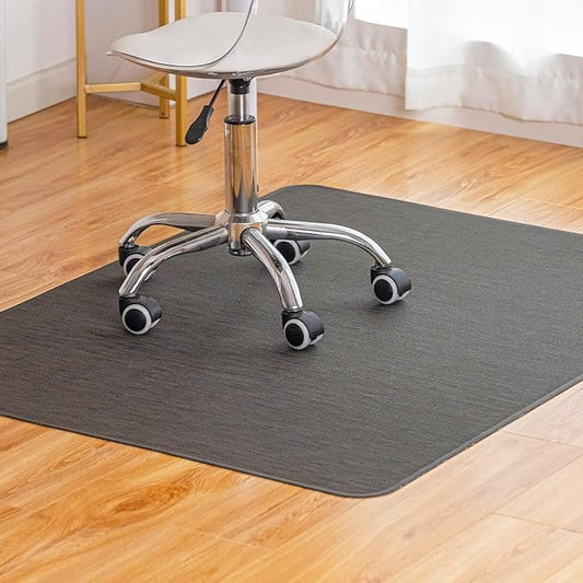 Office Chair Mat for Hardwood Floor Under Desk Computer Rolling Chair Mat for Wood/Tile Floor Non-Slip Heavy Duty Desk Rug PVC Plastic Hard Floor Protector 48"x 48" (Espresso)