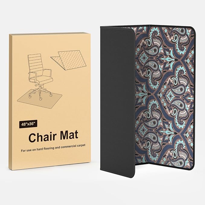 Placoot Heavy Duty Office Chair Mat for Carpet & Hardwood Floors, 48" x 36" Decorative Chair Mat Floor Mat, Desk Chair Mat for Carpeted Floors and Hardwood Floor for Home Office, Bustling