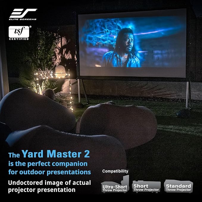 Elite Screens 120-INCH Projector Screen|Outdoor Indoor Movie Screens|16:9 Freestanding Portable Foldable ProjectionStand|Home Theater, OMS120H2