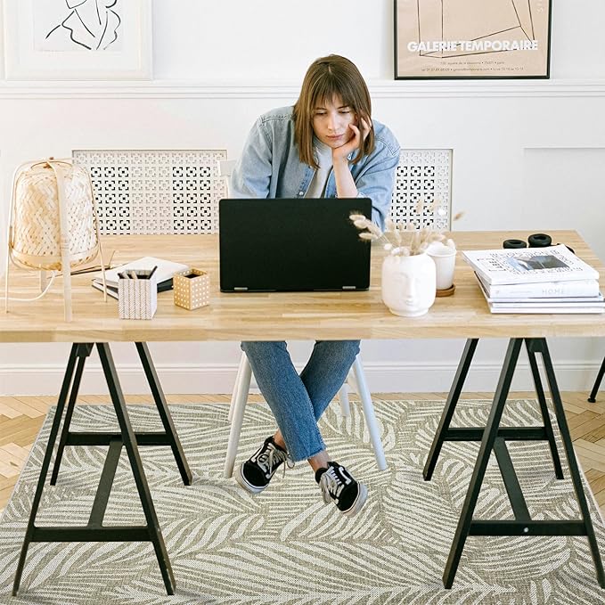 Office Chair Mat for Hardwood Floor, 60"x45" Easy Glide Computer Desk Mat Protector for Rolling Chair Under Desk Rug Nonslip Backing, Machine Wash, (Modern)