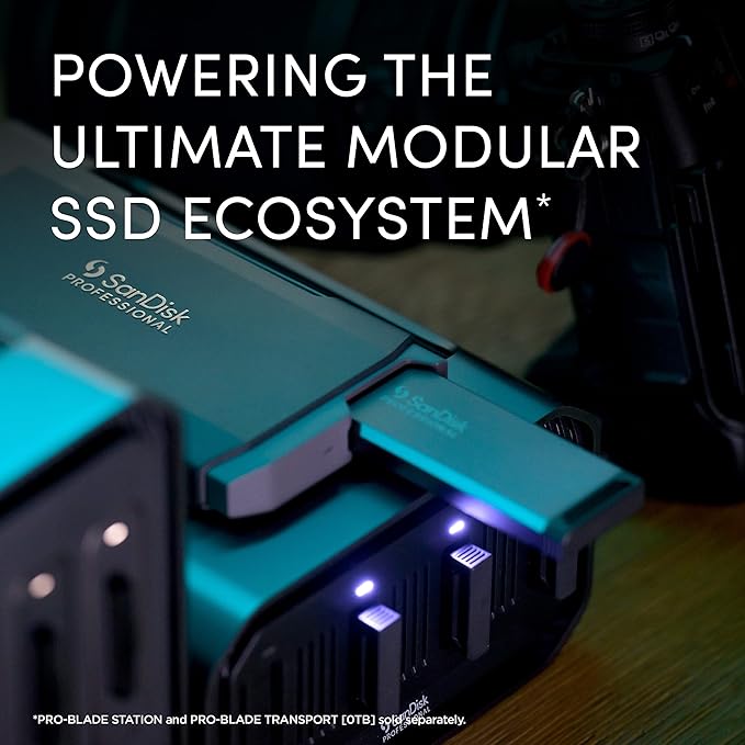 SanDisk Professional 2TB SSD Mag - Portable & Modular NVMe SSD Mag, Ultra-Durable - SDPM1NS-002T-GBAND