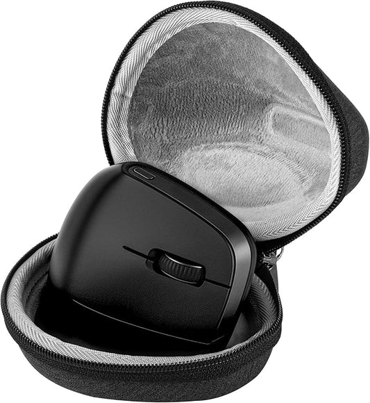 Geekria Ergonomic Mouse Case, Compatible with Razer Pro Click V2 Vertical, Hard Shell Travel Carrying Case (Dark Gray)