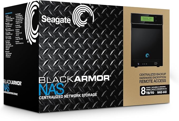 Seagate BlackArmor NAS 440 4-Bay 8TB (4 x 2 TB) Network Attached Storage ST380005SHA10G-RK