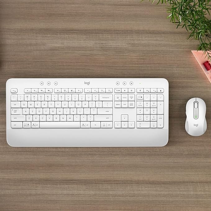 Logitech Signature MK650 Combo for Business, Wireless Mouse and Keyboard, Logi Bolt, Bluetooth, SmartWheel, Globally Certified, Windows/Mac/Chrome/Linux - Off-White