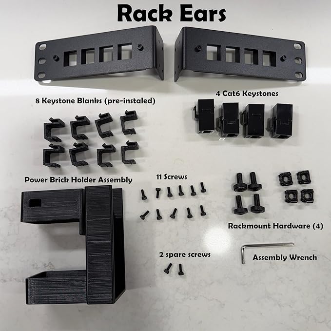 1U Rackmount Kit for Firewalla Gold Pro (Black)